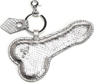 Vivienne Westwood Leren Sleutelhanger - unisex - Sleutelhangers & Tashangers - Grijs - ONE Size - Leer - Accessoires