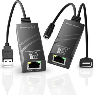 Trade Shop Trade Shop - Usb 2.0 Extender Rj45 2 Posiciones Estension A 100m Velocity 480mbps Q-u102