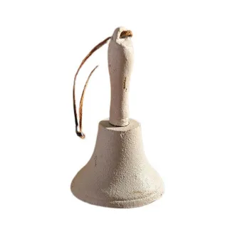 OEM Timbre R&uacute;stico Americano De Hierro Forjado De Estilo Vintage, Campana Decorativa Blanca Con Acabado Envejecido Para Puerta, Casa O Jard&iacute;n