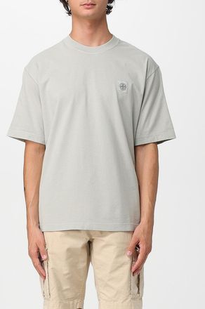 Stone Island T-shirt in cotone con logo Stone Island
