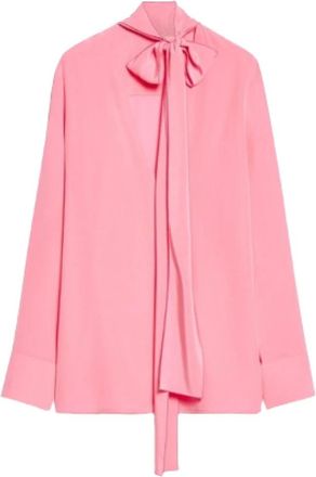 Sportmax Zijden Cr&ecirc;pe de Chine Blouse - Dames - Blouses - Roze - 2XS - Overhemden
