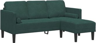 vidaXL Vidaxl - Sofa Set 2 pcs Light green 173 x 131 x 67 cm Velvet