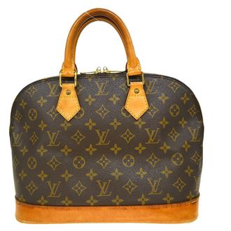 Louis Vuitton Alma Handbag Monogram Canvas Brown Canvas Handbag (Pre-Owned)