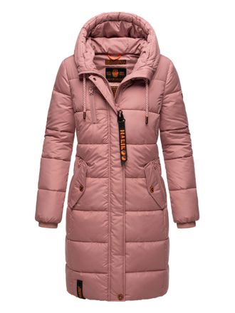 Marikoo dames winterjas - Lange gewatteerde jas met capuchon & zakken