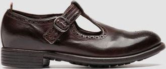 Officine Creative Calixte 071 Leather T-Bar Shoes in Burgundy at Nordstrom, Size 39.5