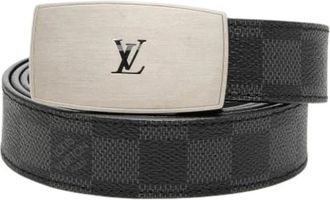Louis Vuitton Pre-owned Belts, male, Black, Size: ONE SIZE Pre-owned Vintage Damier Canvas Belt