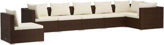 vidaXL 7 Pcs Lounge Garden Lounge Con Almohada
