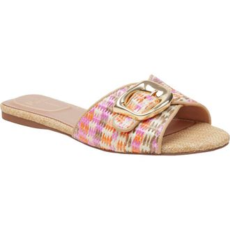 Linea Paolo Leighton Slide Sandal in Coral Multi at Nordstrom Rack, Size 8