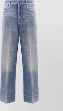 Valentino checkered detail denim trousers