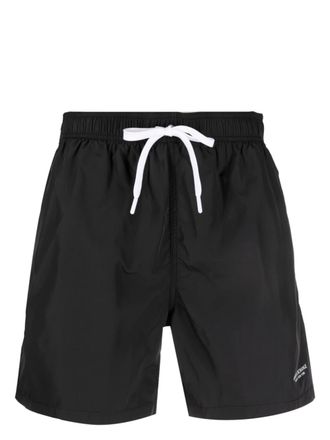 A|X Armani Exchange logo-lettering swim shorts - men - Polyester/Polyester - S - Black