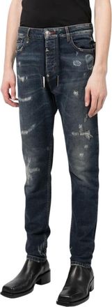 Philipp Plein Low-Rise Slim-Cut Jeans