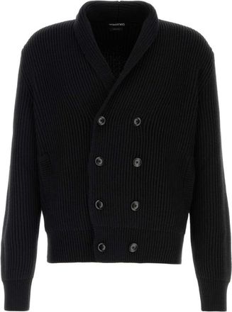 Tom Ford Black Double-breasted Cardigan
