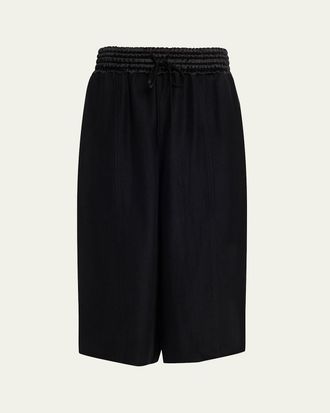Maria McManus Drawstring Wide-Leg Basketball Culotte Pants