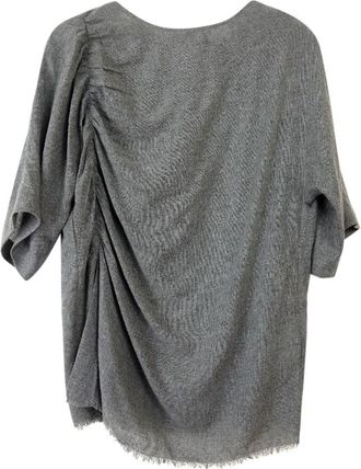 Bimba & Lola Grey Ruched Oversize Top Size S