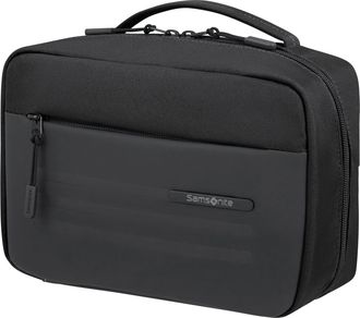 Samsonite Kulturbeutel SAMSONITE STACKD Toilet Kit, 17 cm, Damen, Gr. B/H/T: 24,3cm x 16,8cm x 9,5cm, schwarz, Polyester, Polyurethan, Taschen Kulturbeutel, Bea