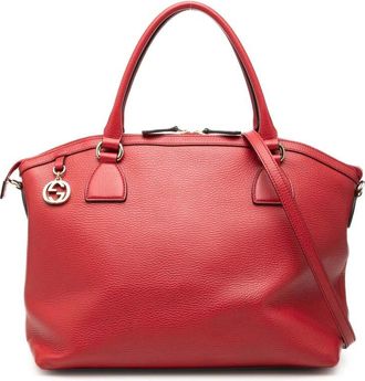 Gucci Pre-owned Gucci Large Dollar Calfskin GG Charm Dome Satchel Ladies 9U4QRIWAT0JL6XYP