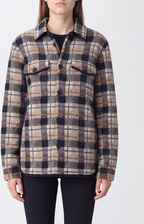 Guest In Residence Camicia a quadri in 100% cashmere con colletto classico