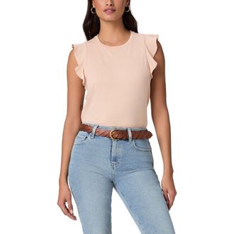 Paige Alaria Flutter Sleeve Top in Light Pink at Nordstrom, Size Xx-Small