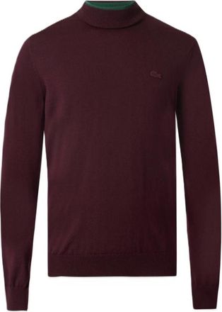 Lacoste Dolcevita in lana merino - - Knitwear - Uomo - Rosso - XL
