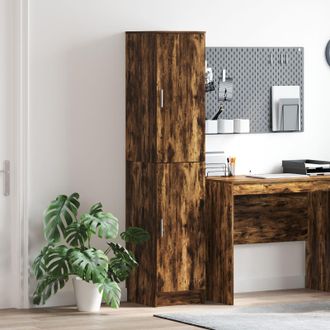 Berkfield Home Buffet Cabinet Smoked oak Engineered wood Large Buffet Cabinet in Brown