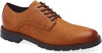 Cole Haan Chamberlin Grand Plain Toe Derby in British Tan Nubuck /Black at Nordstrom Rack, Size 10.5