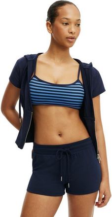 Cotton On Womens Active Sculpt Fleece Cap Sleeve Zip Through in Prep Sport Navy at Nordstrom, Size X-Large