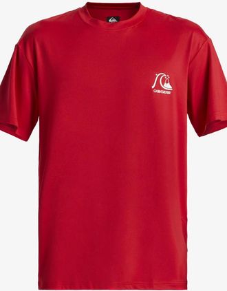 Quiksilver Mens Quiksilver Mens DNA Bubble Logo Rash Vest - Orange - Size: 36
