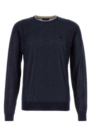 Prada Navy Blue Logo Sweater