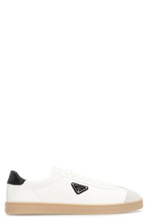Prada Lane Leather Low-Top Sneakers