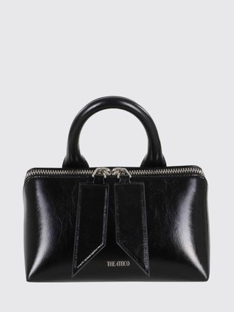 The Attico Friday Mini Handbag in Smooth Calfskin with Lettering Logo