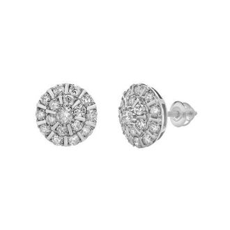 LuvMyJewelry Hadrianus 10K Gold Diamond Unisex Earrings - 1.37 Cts in 10K White Gold at Nordstrom