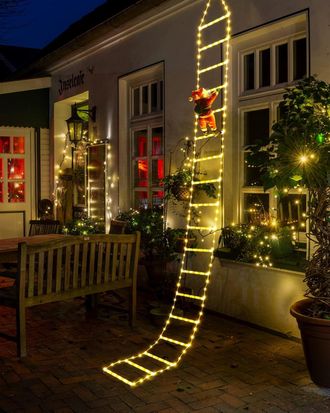 OEM Guirnalda De Luces Navide&ntilde;as El&eacute;ctricas De 3 M, Escalera Con Pap&aacute; Noel, 8 Modos, Resistente Al Agua, Para Decoraci&oacute;n Navide&ntilde;a En Interiores Y Exterior