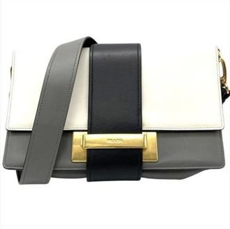 Prada Pre-owned Cross Body Bags, female, Multicolor, Size: ONE SIZE Pre-owned Leather Cross Body Bag
