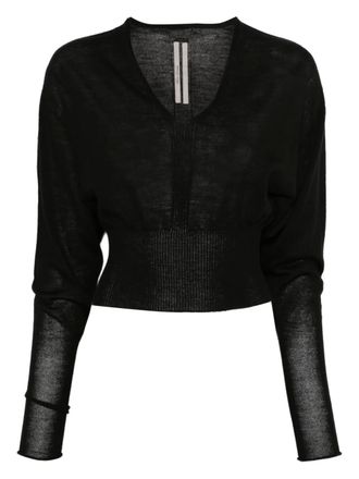 Rick Owens V-neck top - Black
