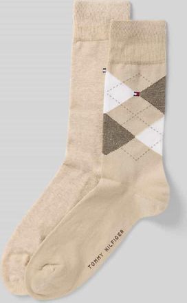 Tommy Hilfiger Socken aus Baumwoll-Mix im 2er-Pack in Sand, Gr&ouml;&szlig;e 39-42