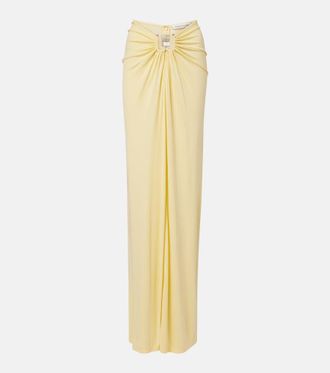 CHRISTOPHER ESBER Bezel Quartz gathered jersey maxi skirt