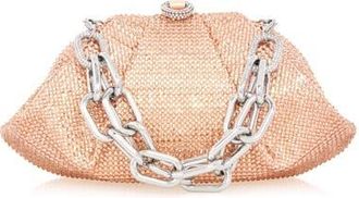 Judith Leiber Gemma Clutch in Silver Light Peach at Nordstrom