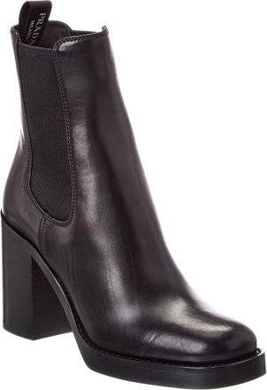 Prada Logo Leather Bootie