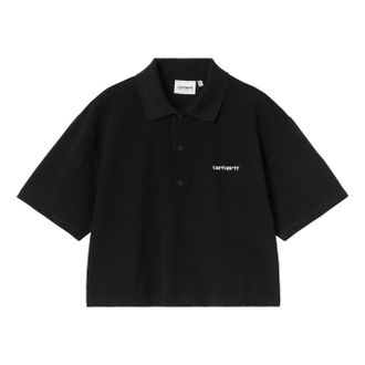 Carhartt Work in Progress (WMNS) Carhartt WIP S/S Script Polo T-Shirt Black White I034553-0D2-XX