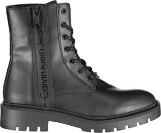 Calvin Klein Elegante Zwarte Veterschoen - Dames - Veterlaarzen - Zwart - 36 EU - Schoenen