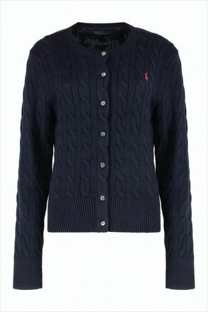 Polo Ralph Lauren Cable Knit Cardigan With Button-Down Front
