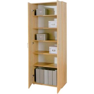 Inter Link SAS Armadio gallo 2 ante con 5 ripiani laminato finitura rovere dim. 70x34x189h