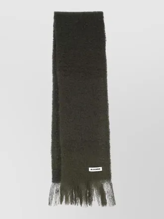 Jil Sander scarf fringed edges soft texture accessory