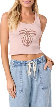 O'Neill Palm Sun Cotton Graphic Tank in Misty Rose at Nordstrom, Size Xx-Large