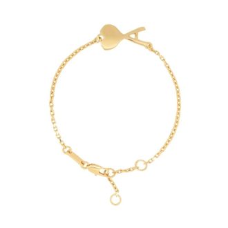 Ami Thin Hammered Ami De Coeur Bracelet - unisex - Ami Paris - Bracelets - Yellow - ONE SIZE - Accessories