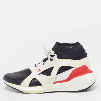 adidas by Stella McCartney Multi Ultra Boost 21 Size 42 Multicolor Faux Suede and Mesh Lace Up Sneakers