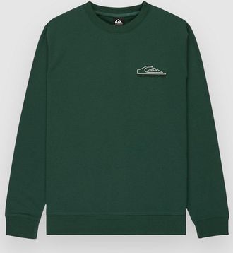 Quiksilver Basic Graphic Crew Sweater gr&uuml;n