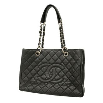 Chanel Black Grained Calfskin Tote Bag (Pre-Owned)