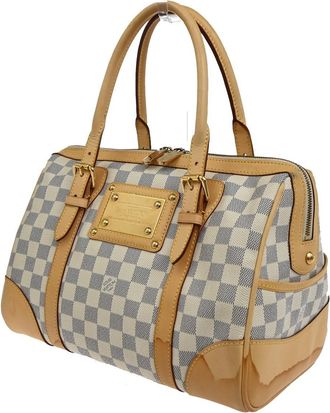 Louis Vuitton Berkeley Handbag Damier White Canvas Handbag (Pre-Owned)