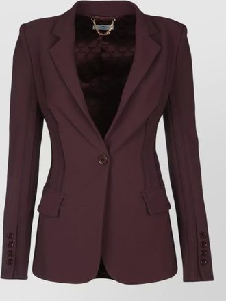 Elisabetta Franchi single breasted jacket structured cut notched lapel